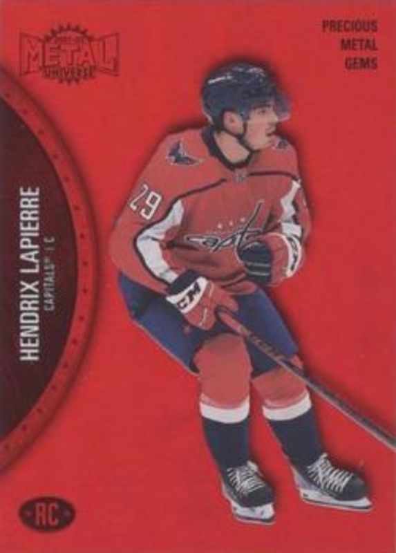 Hendrix Lapierre 2021 Metal Universe #181 Precious Metal Gems Red /100 Rookie RAW