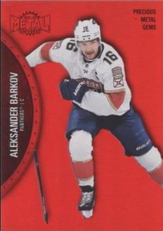 Aleksander Barkov 2021 Metal Universe #32 Precious Metal Gems Red /100 RAW