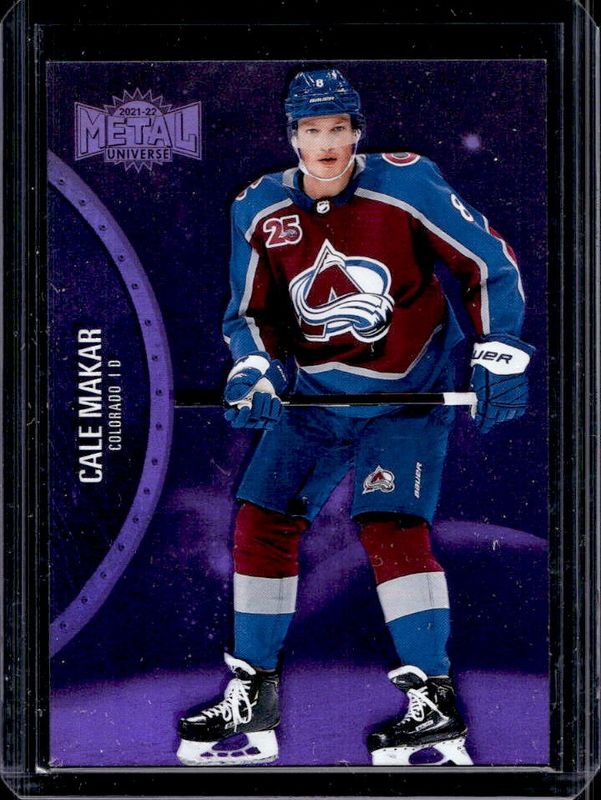Cale Makar 2021 Metal Universe #45 Purple Spectrum /199 RAW