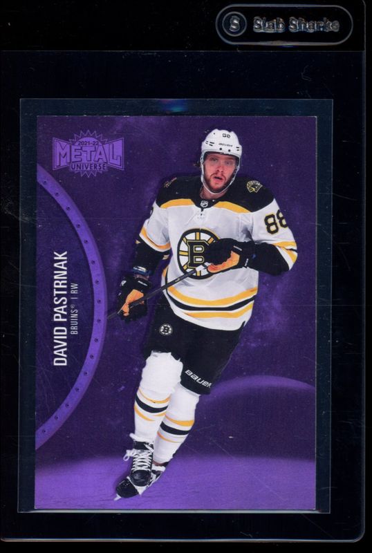 David Pastrnak 2021 Metal Universe #55 Purple Spectrum /199 RAW