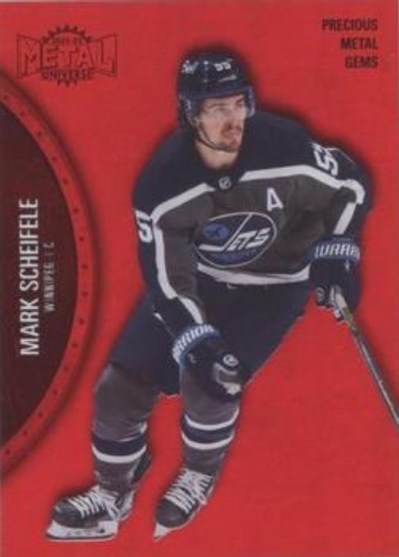 Mark Scheifele 2021 Metal Universe #124 Precious Metal Gems Red /100 RAW