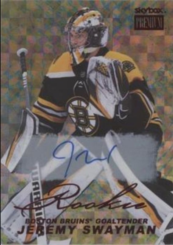Jeremy Swayman 2021 Metal Universe #PP-10 Skybox Premium Prospects 1998 Retro Autographs Rookie RAW