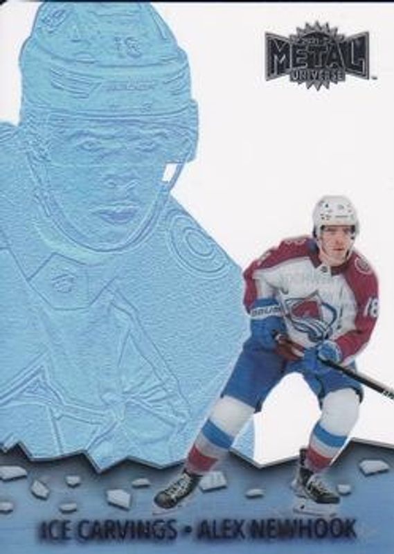 Alex Newhook 2021 Metal Universe #IC-28 Ice Carvings Rookie RAW