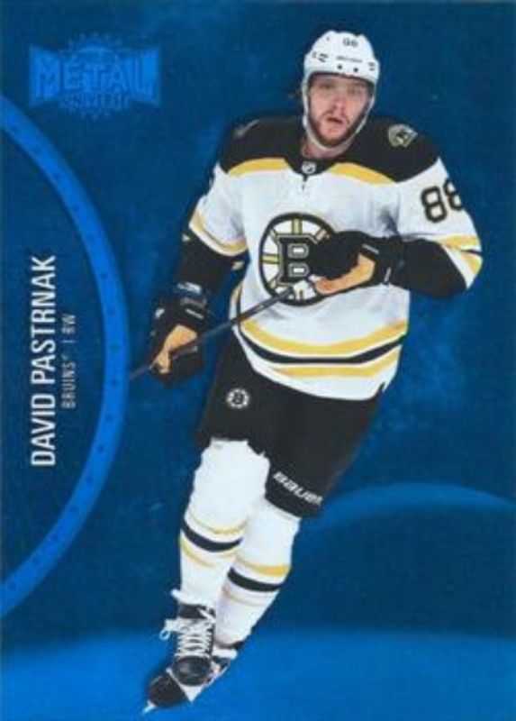 David Pastrnak 2021 Metal Universe #55 Blue Spectrum RAW