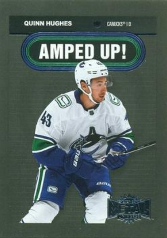 Quinn Hughes 2021 Metal Universe #AU-22 Amped Up RAW