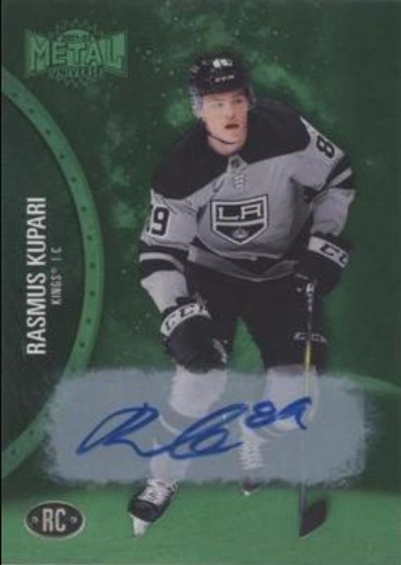 Rasmus Kupari 2021 Metal Universe #173 Autographs Green /10 Rookie RAW