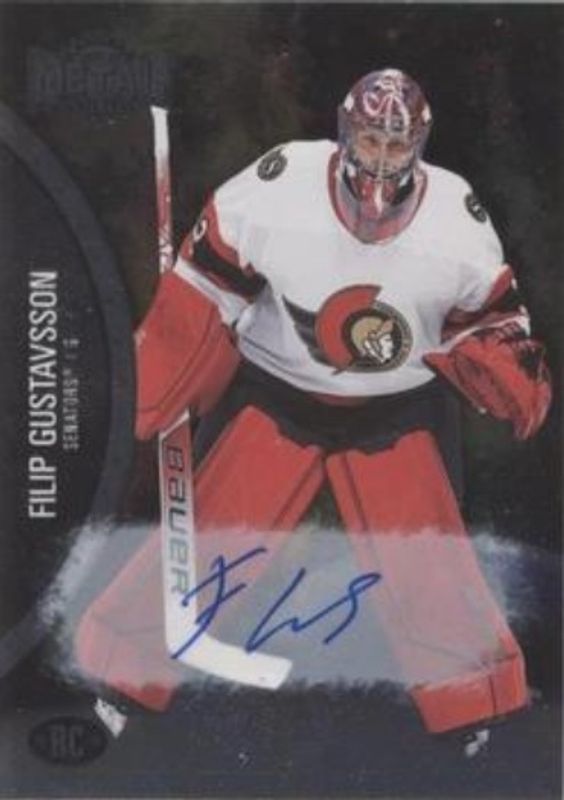 Filip Gustavsson 2021 Metal Universe #159 Autographs Silver /299 Rookie RAW