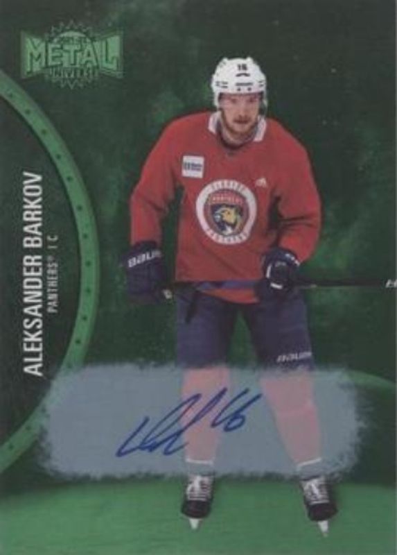 Aleksander Barkov 2021 Metal Universe #109 Autographs Green /10 RAW