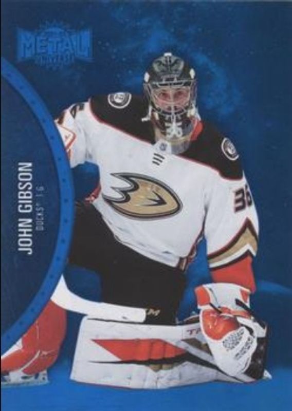 John Gibson 2021 Metal Universe #4 Blue Spectrum RAW