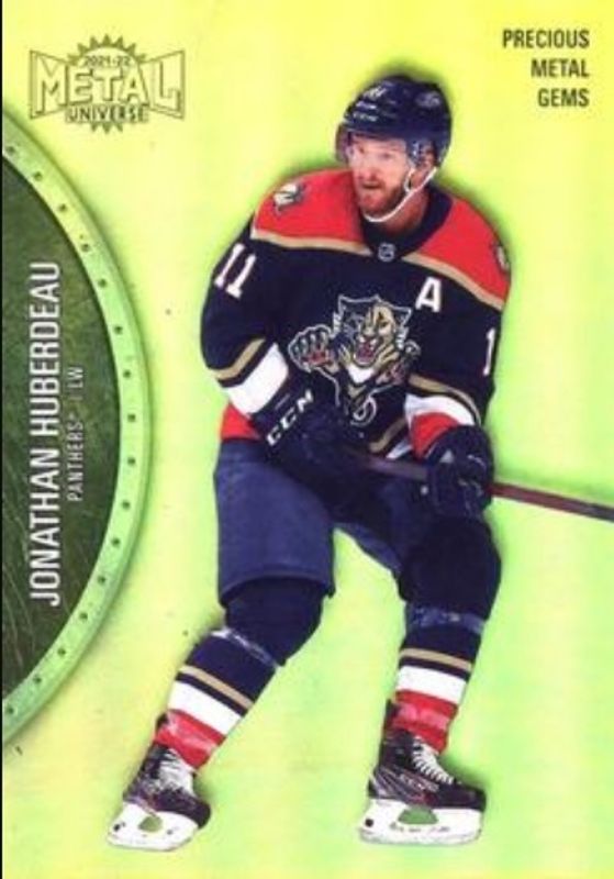 Jonathan Huberdeau 2021 Metal Universe #138 Precious Metal Gems Gold /1 RAW