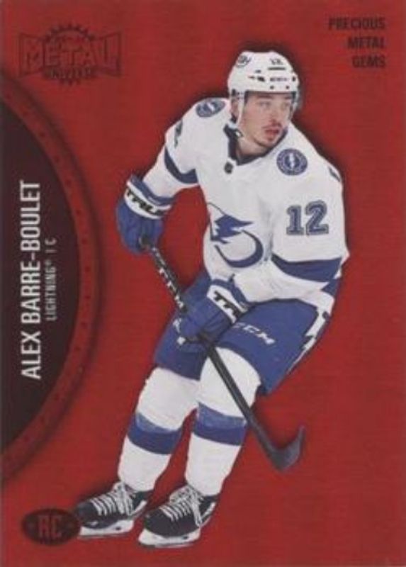 Alex Barre-Boulet 2021 Metal Universe #196 Precious Metal Gems Red /100 Rookie RAW