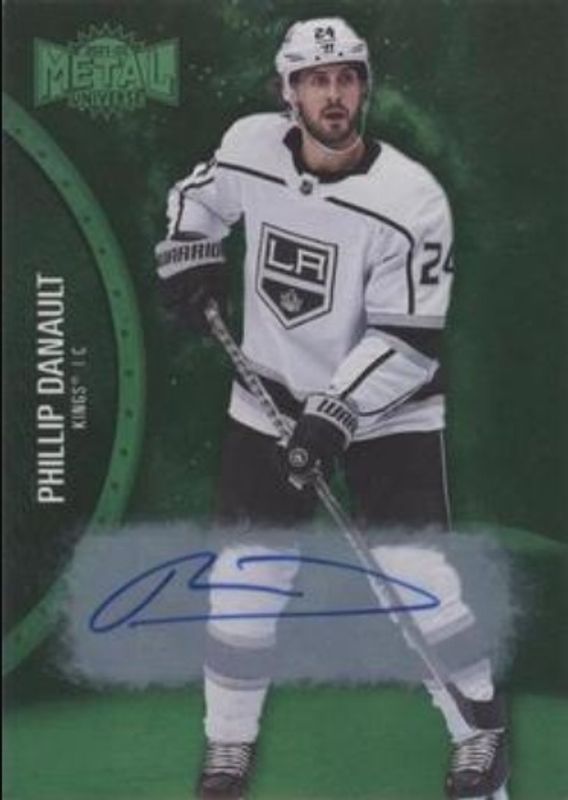 Phillip Danault 2021 Metal Universe #58 Autographs Green /10 RAW