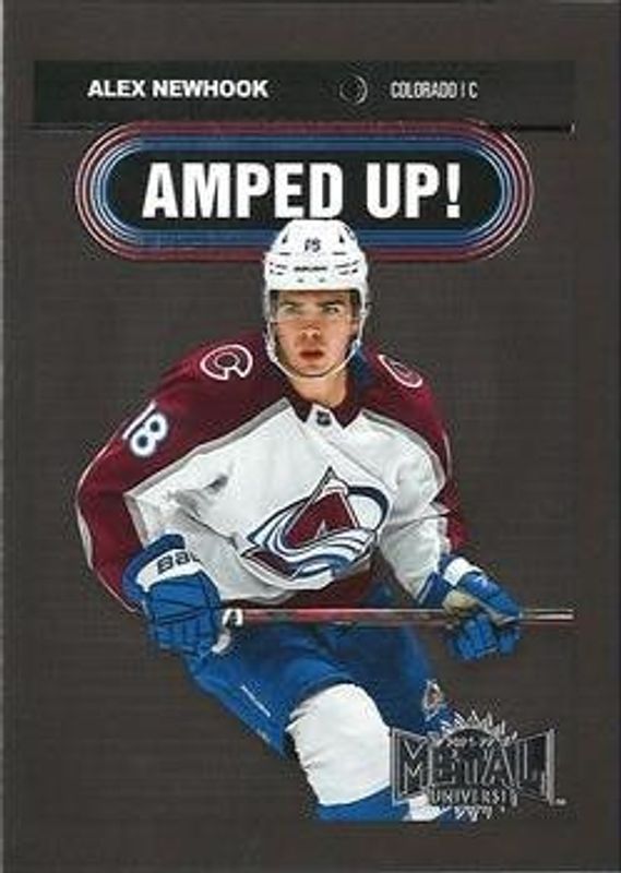 Alex Newhook 2021 Metal Universe #AU-13 Amped Up Rookie RAW