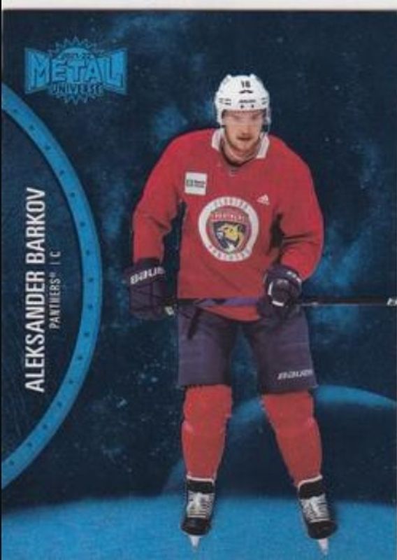 Aleksander Barkov 2021 Metal Universe #109 Blue Spectrum RAW