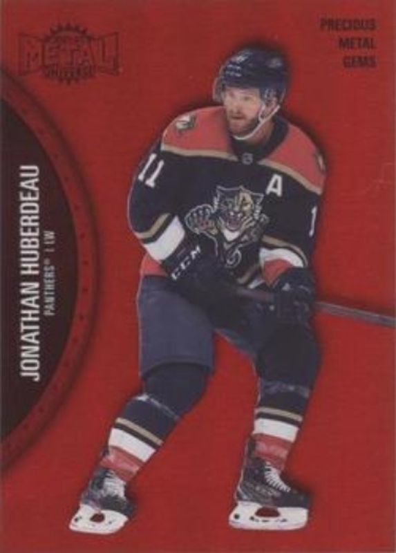 Jonathan Huberdeau 2021 Metal Universe #138 Precious Metal Gems Red /100 RAW