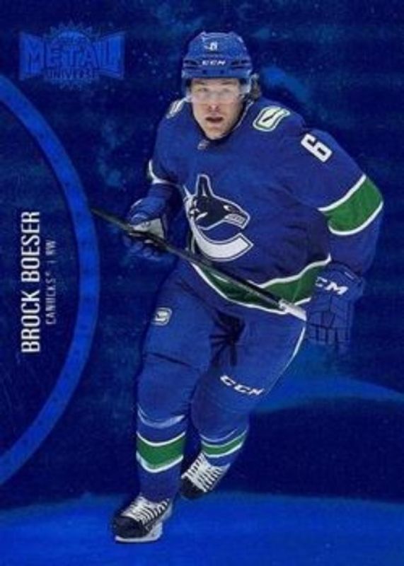 Brock Boeser 2021 Metal Universe #53 Blue Spectrum RAW