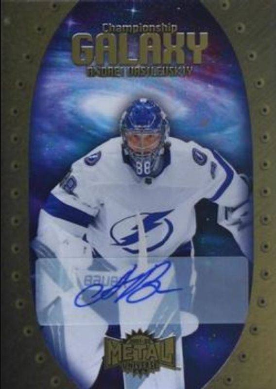 Andrei Vasilevskiy 2021 Metal Universe #CG-7 Championship Galaxy Autographs RAW