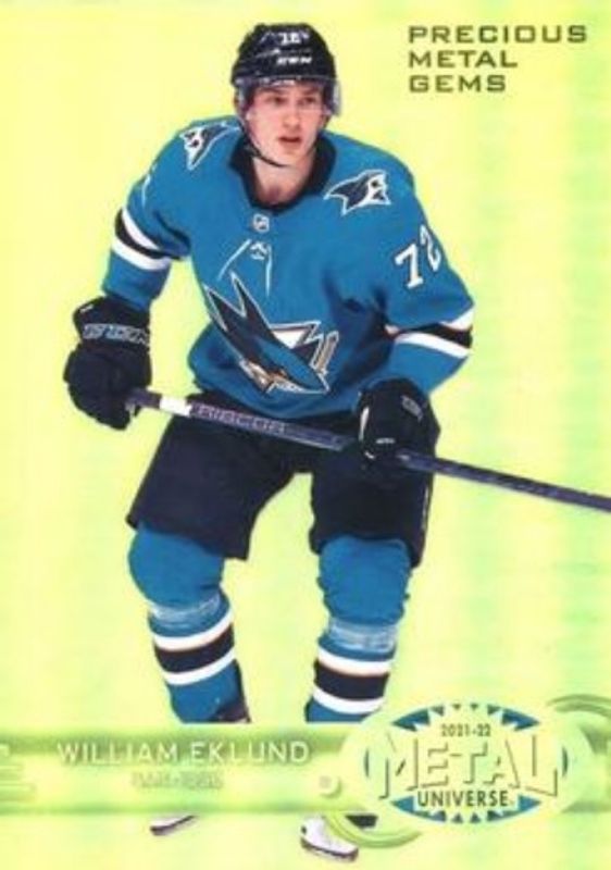 William Eklund 2021 Metal Universe #R-9 1997 Retro Rookies - Precious Metal Gems Gold /1 RAW