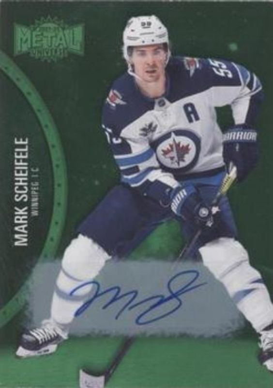 Mark Scheifele 2021 Metal Universe #30 Autographs Green /10 RAW
