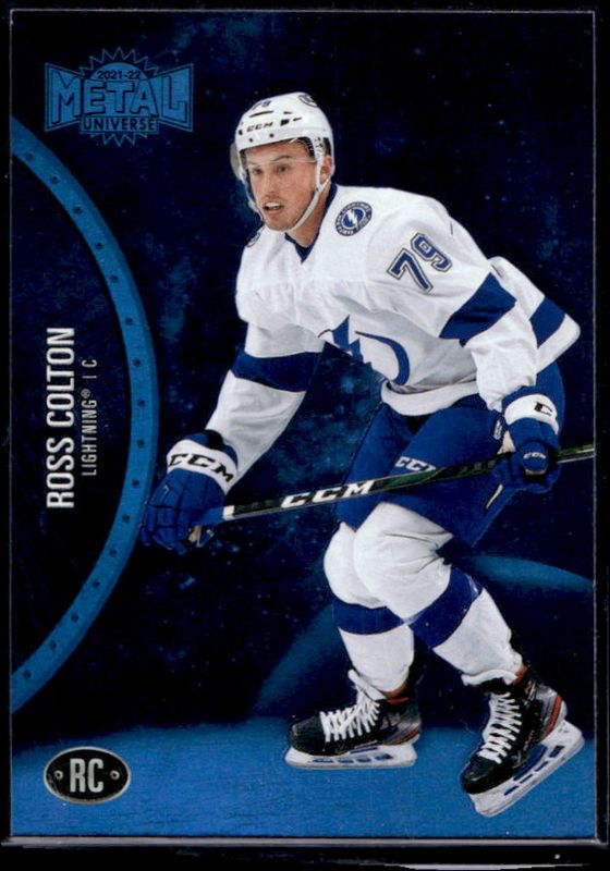 Ross Colton 2021 Metal Universe #178 Blue Spectrum Rookie RAW