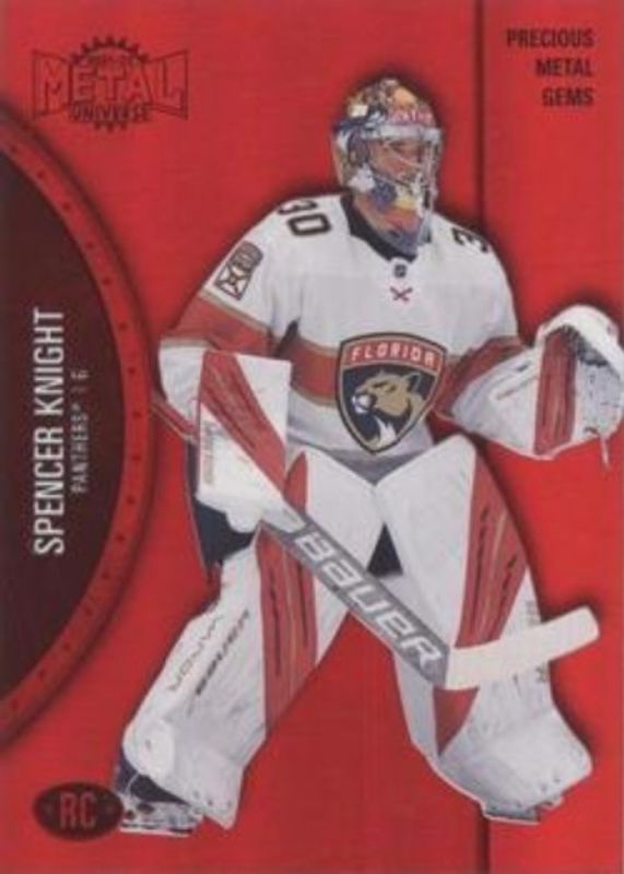 Spencer Knight 2021 Metal Universe #160 Precious Metal Gems Red /100 Rookie RAW