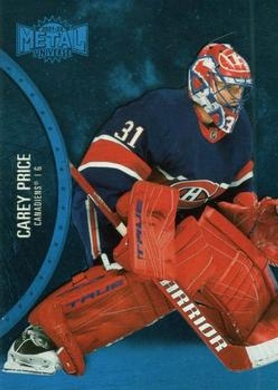 Carey Price 2021 Metal Universe #145 Blue Spectrum RAW