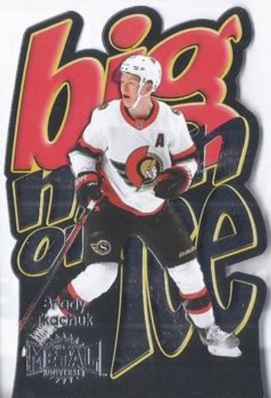 Brady Tkachuk 2021 Metal Universe #BM-39 Big Man on Ice RAW