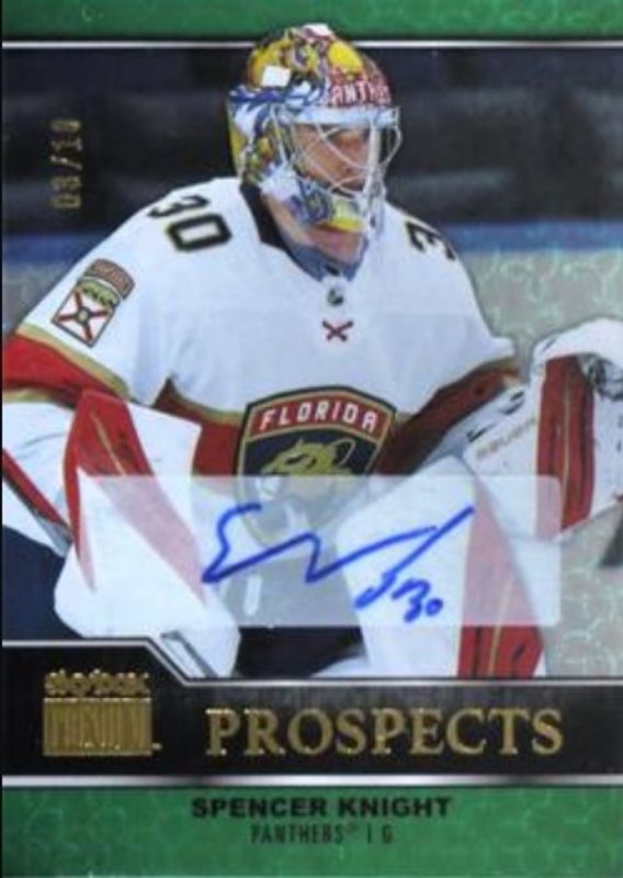 Spencer Knight 2021 Metal Universe #PP-4 Skybox Premium Prospects Autographs Emerald /10 Rookie RAW