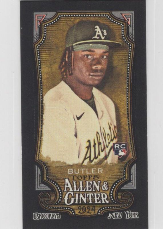 Lawrence Butler 2024 Topps Allen & Ginter #57 Black Border Mini Rookie RAW