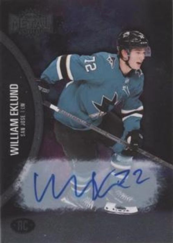 William Eklund 2021 Metal Universe #165 Autographs Silver /299 Rookie RAW