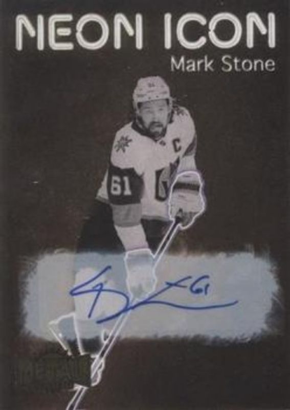 Mark Stone 2021 Metal Universe #NI-8 Neon Icon Autographs RAW