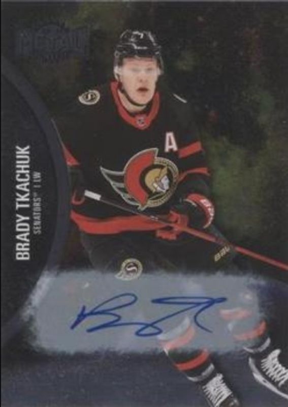 Brady Tkachuk 2021 Metal Universe #31 Autographs Silver /299 RAW