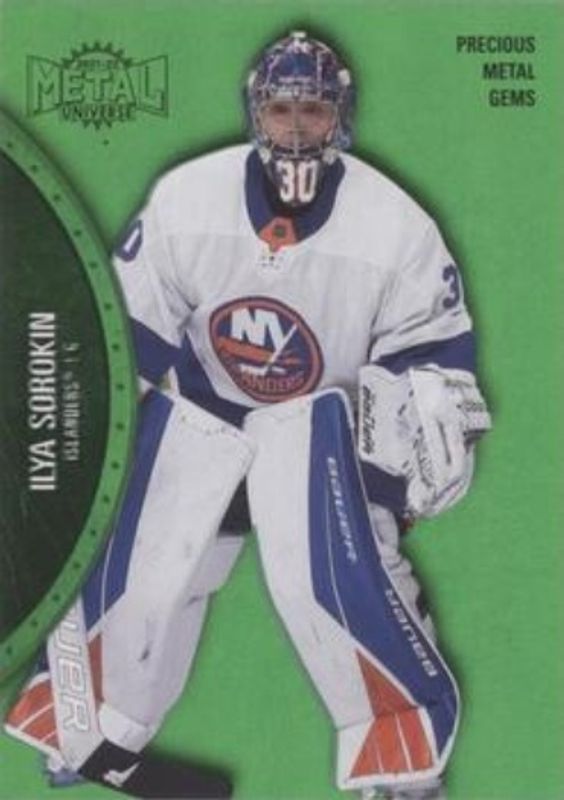 Ilya Sorokin 2021 Metal Universe #29 Precious Metal Gems Green /100 RAW