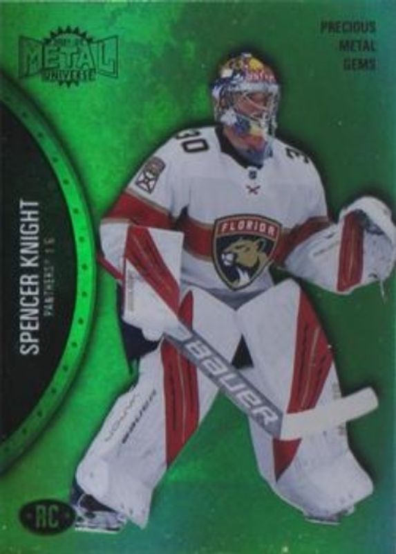 Spencer Knight 2021 Metal Universe #160 Precious Metal Gems Green /100 Rookie RAW