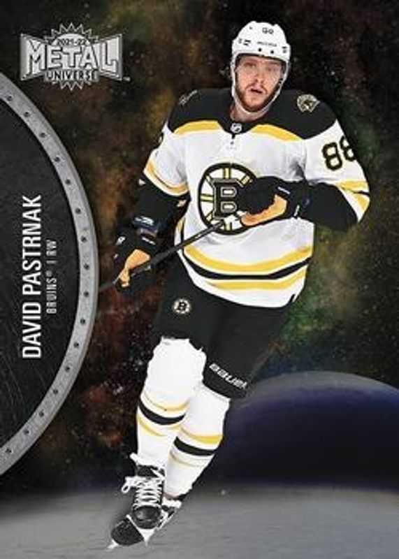 David Pastrnak 2021 Metal Universe #55 Base RAW