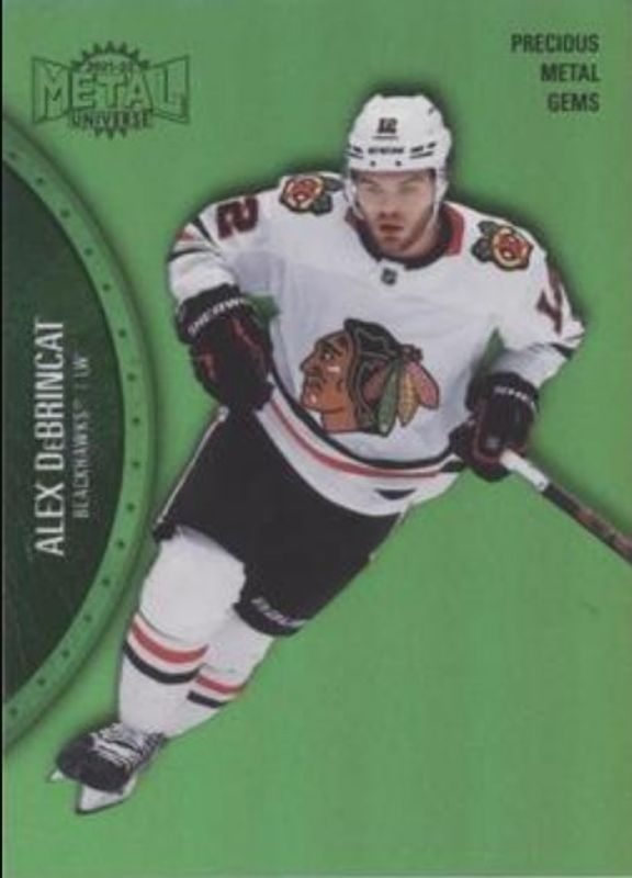 Alex DeBrincat 2021 Metal Universe #17 Precious Metal Gems Green /100 RAW
