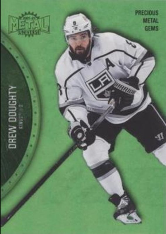 Drew Doughty 2021 Metal Universe #91 Precious Metal Gems Green /100 RAW