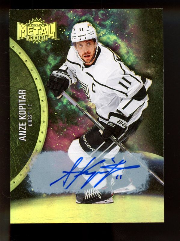 Anze Kopitar 2021 Metal Universe #13 Autographs Gold /1 RAW