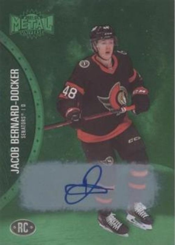 Jacob Bernard-Docker 2021 Metal Universe #163 Autographs Green /10 Rookie RAW
