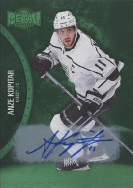 Anze Kopitar 2021 Metal Universe #13 Autographs Green /10 RAW