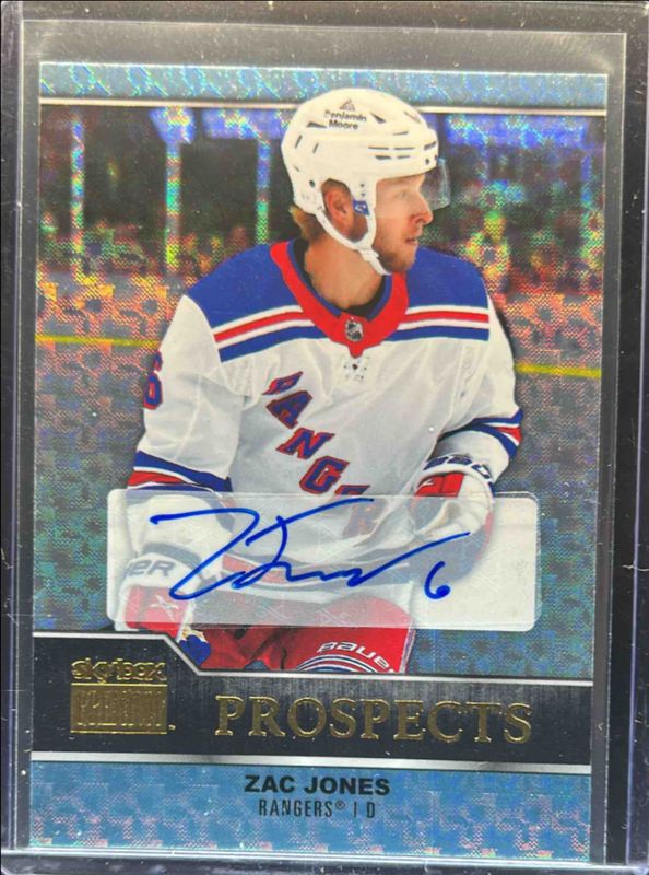 Zac Jones 2021 Metal Universe #PP-38 Skybox Premium Prospects Autographs Sapphire Rookie RAW