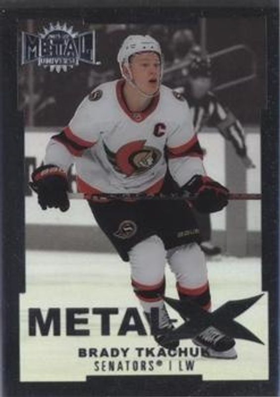 Brady Tkachuk 2021 Metal Universe #MX-10 Metal X RAW