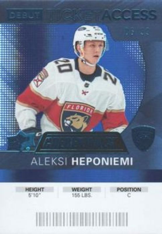 2021 Upper Deck Credentials #118 2020 Debut Ticket Access - Blue /99