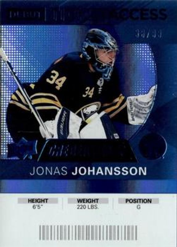 2021 Upper Deck Credentials #88 2020 Debut Ticket Access - Blue /99