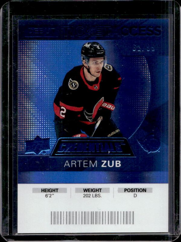 2021 Upper Deck Credentials #67 2020 Debut Ticket Access - Blue /99