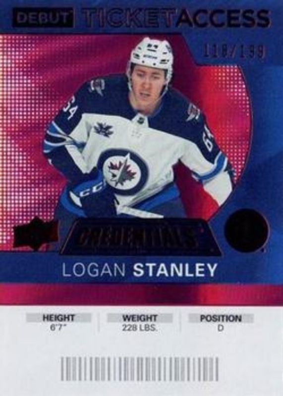 2021 Upper Deck Credentials #85 2020 Debut Ticket Access - Red /199