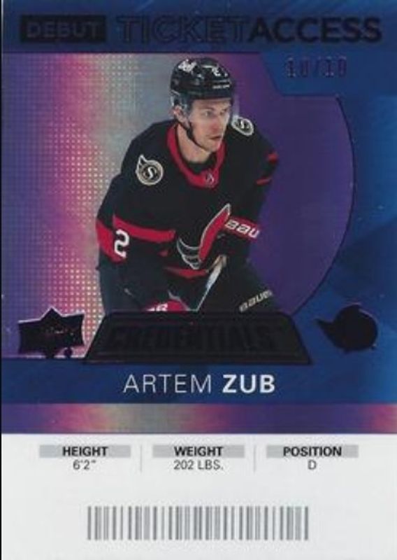 2021 Upper Deck Credentials #67 2020 Debut Ticket Access - Purple /10