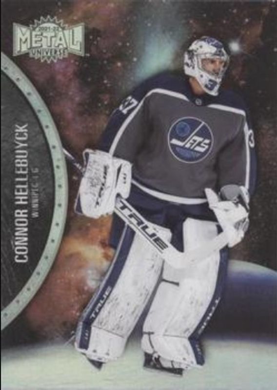 Connor Hellebuyck 2021 Metal Universe #104 Spectrum RAW
