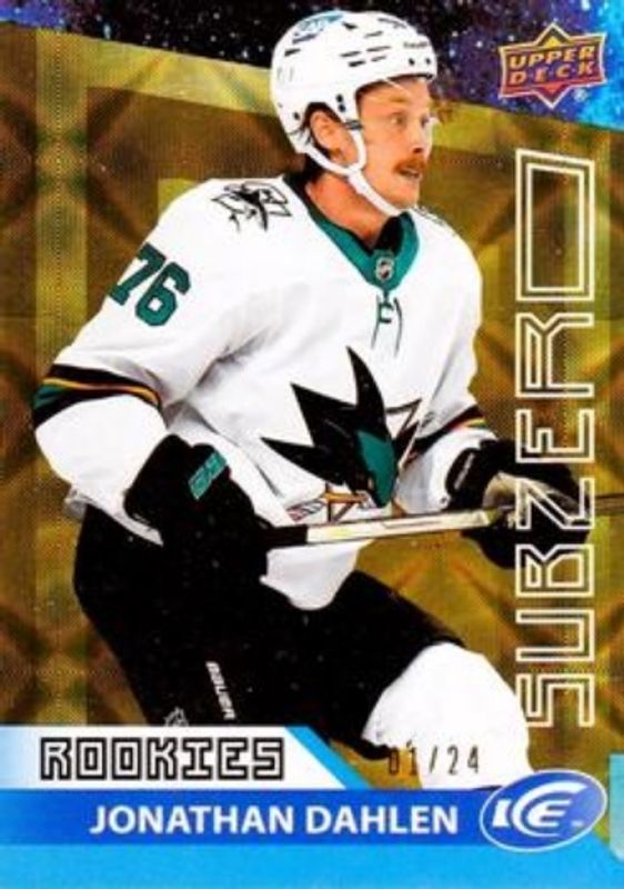 Jonathan Dahlen 2021 Upper Deck Ice #SZ-28 Sub Zero - Gold /8 Rookie RAW