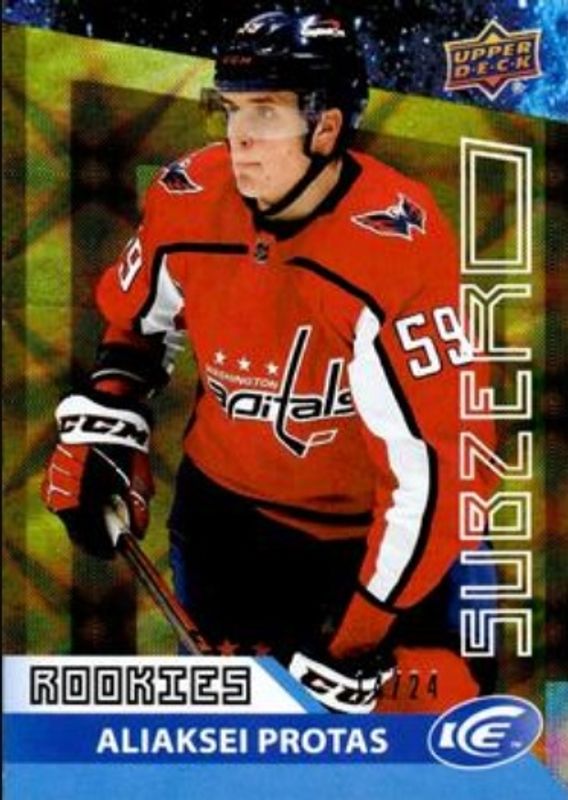 Aliaksei Protas 2021 Upper Deck Ice #SZ-31 Sub Zero - Gold /8 Rookie RAW